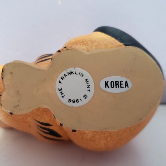 Franklin Mint 1986 Orange Handpainted Cat Kitten Figurine Korea ( 1.75" × 3" ) - Picture 6 of 8